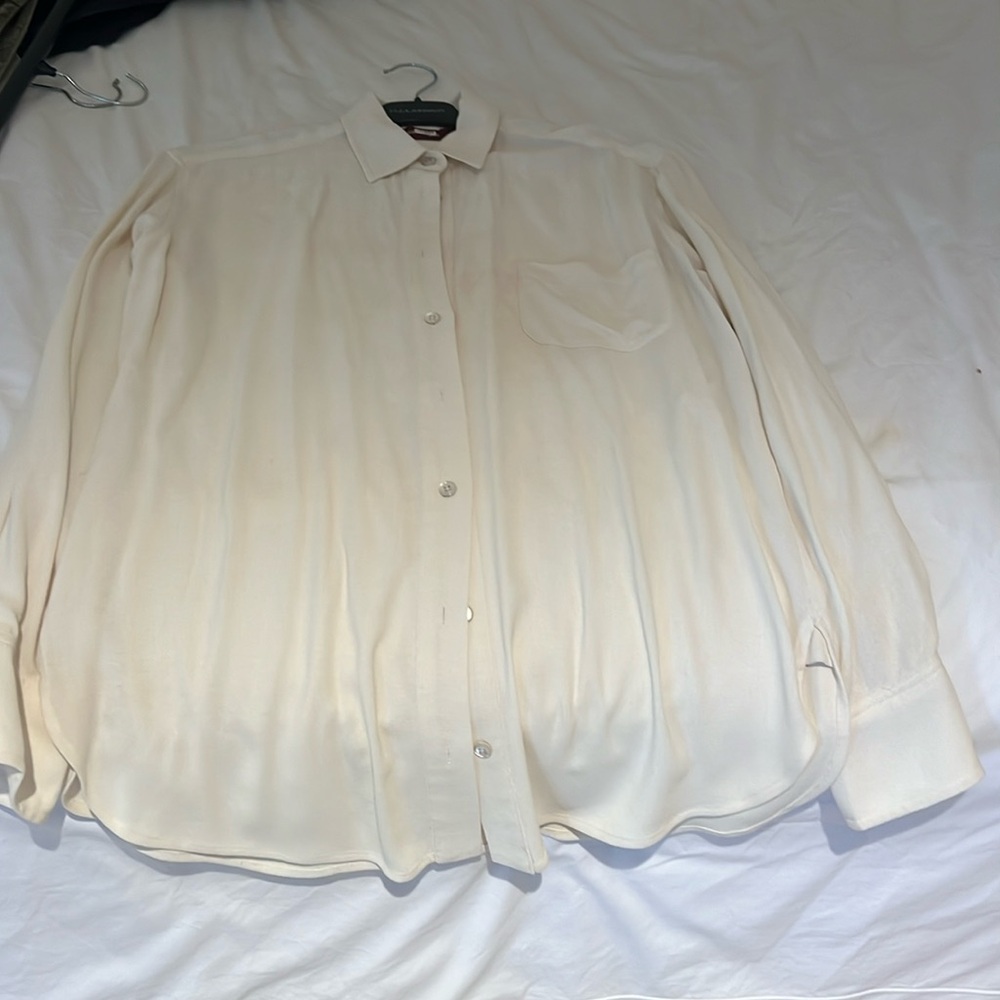 Sies marjan off white silk blouse size 0